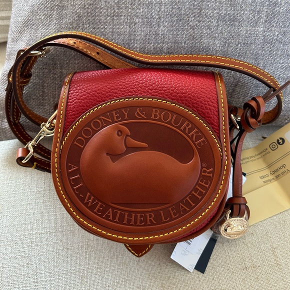 Dooney & Bourke Handbags - Dooney & Bourke Red Leather Duck bag Crossbody NWT